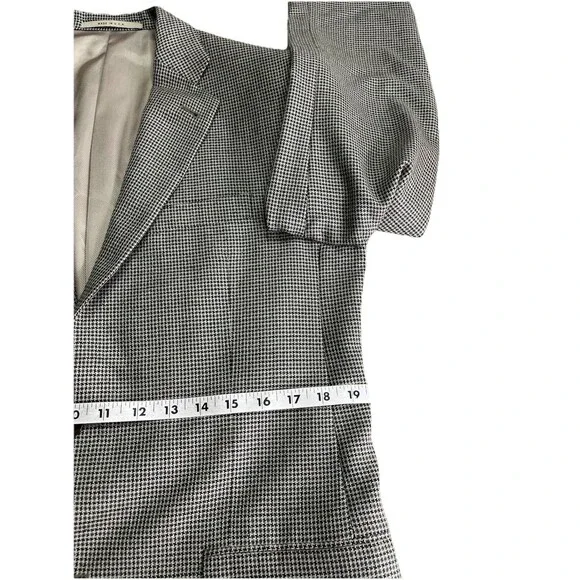 Burberry London ‘Bond Street‘ Blazer Men 38R Houndstooth Silk Wool Recent Jacket